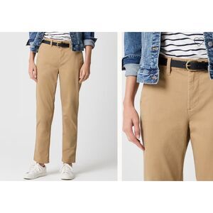 J. CREW FACTORY Girlfriend High Rise Chino Pant, Camel, Sz 4